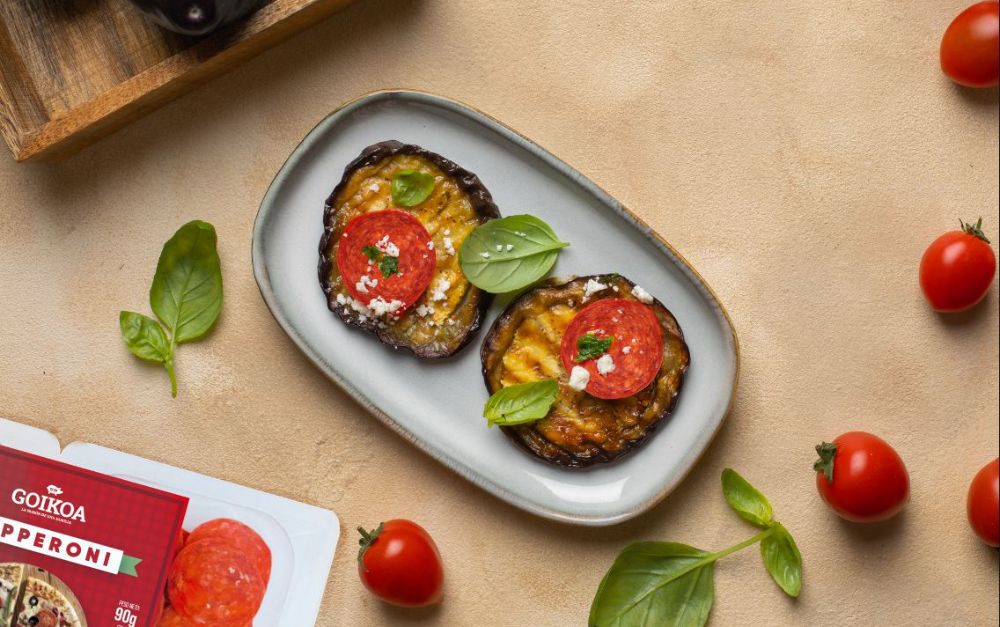 Berenjenas al horno con Pepperoni Goikoa