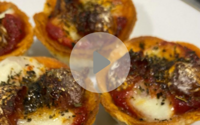 Tartaletas de Fuet, Mozzarella y Tomate en Airfryer